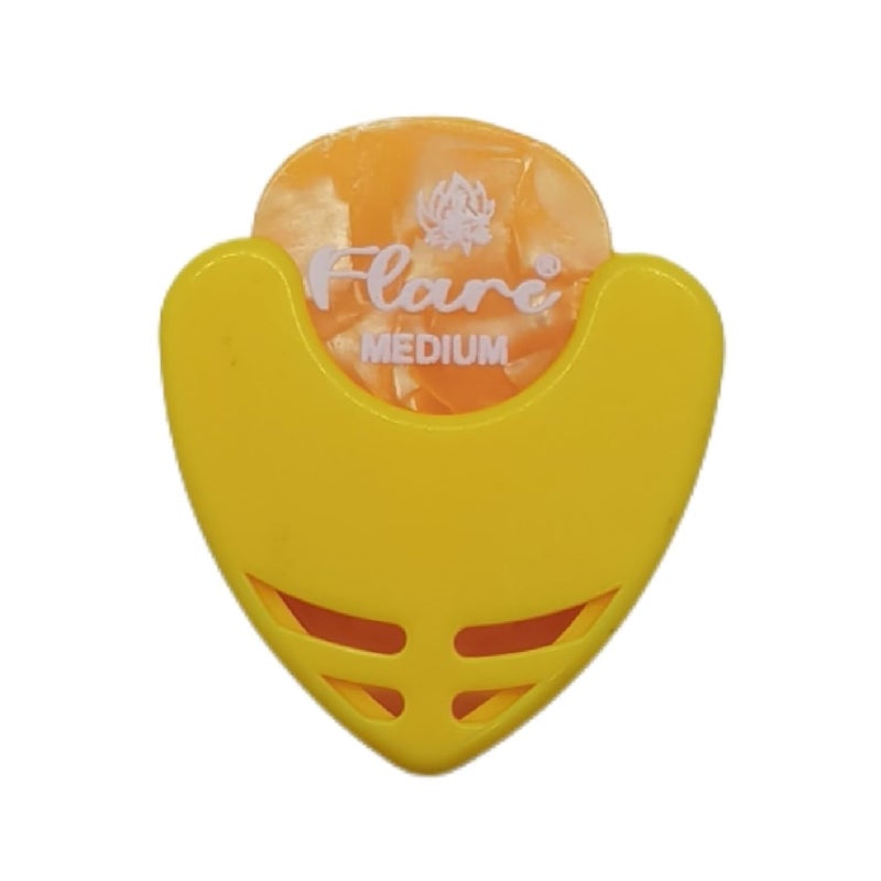 Flare حزمة حامل ريشة الجيتار، حامل واحد مع ريشة واحدة (أصفر) - Image 1