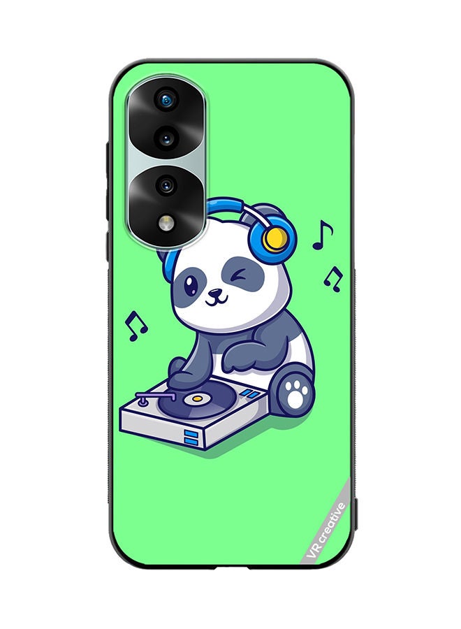 VR CREATIVE Protective Case Cover For Honor 70 Pro Panda Playing Music Design Multicolour - Image 1