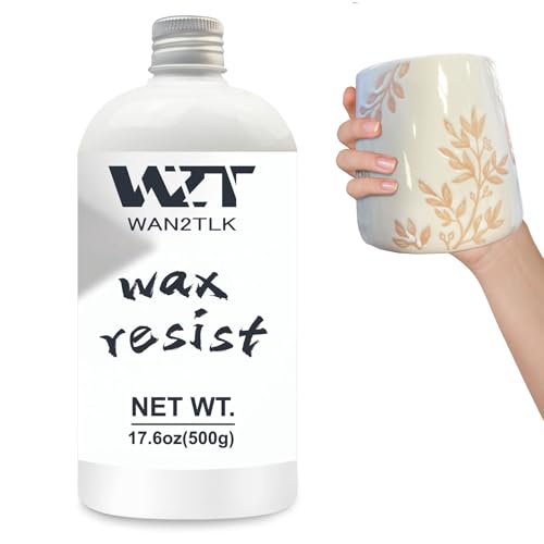 EIGTWEN 500g Wax Resist for Pottery Glaze, Tracing Patterns on Pottery with Wax Resist, After Firing at High Temperatures, The Wax Seal Will Melt Away to Reveal a Pattern in The Original Color of The Pottery - Image 1