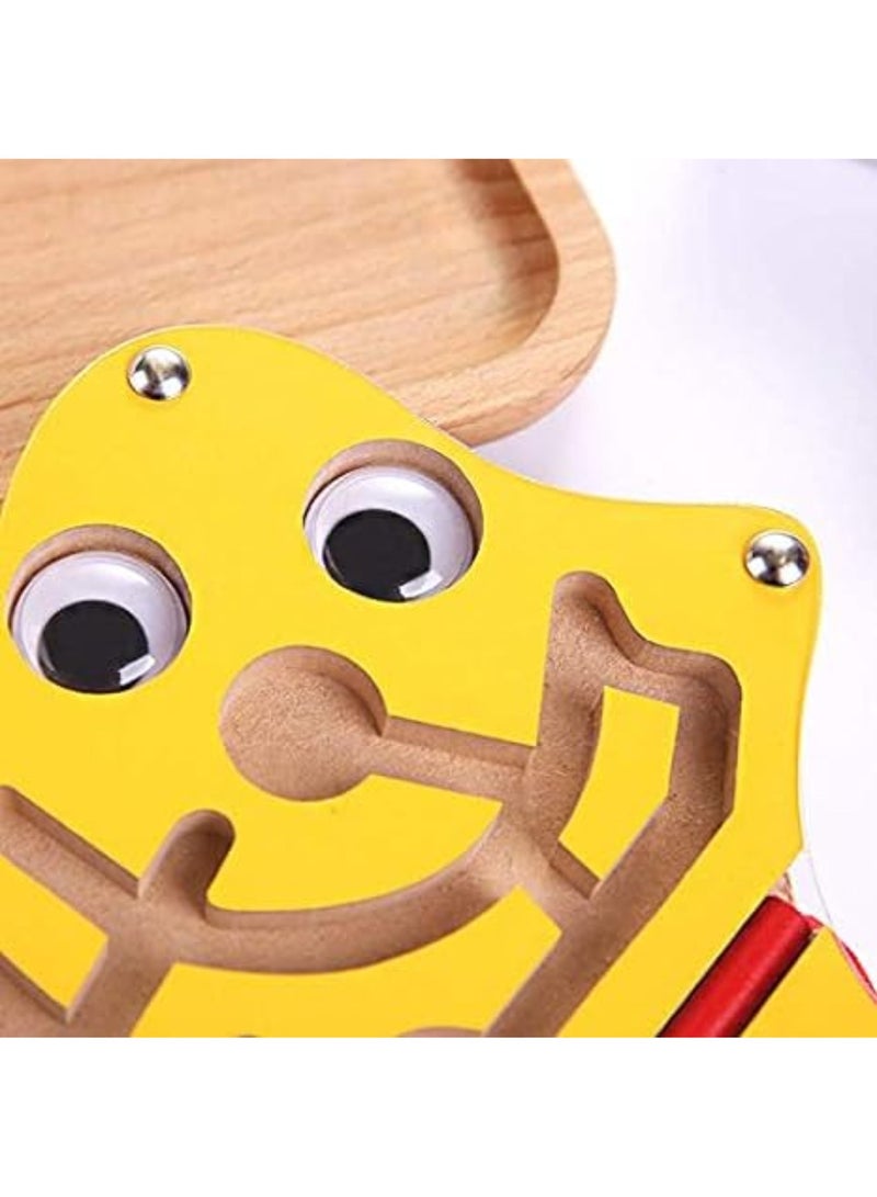 Wooden Magnetic Track Maze Toy Cute Animal Wooden Toy Brain Teaser Intellectual Jigsaw Board Kids Early Educational Puzzle Game - Image 3