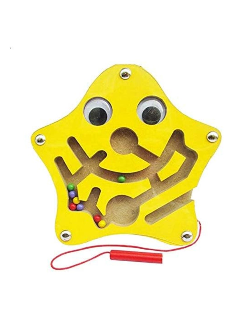 Wooden Magnetic Track Maze Toy Cute Animal Wooden Toy Brain Teaser Intellectual Jigsaw Board Kids Early Educational Puzzle Game - Image 1