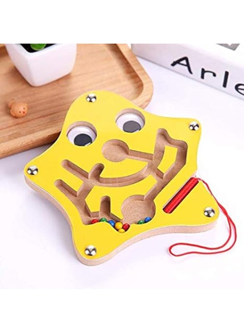 Wooden Magnetic Track Maze Toy Cute Animal Wooden Toy Brain Teaser Intellectual Jigsaw Board Kids Early Educational Puzzle Game - Image 4