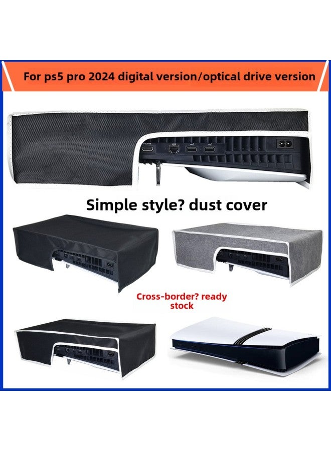 For Sony PS5 Pro Dust Cover 2024 Edition PRO Digital Edition Optical Drive Edition Game Console Dust Cover Protective Cover-Product Color:Ps5 Pro 2024 Horizontally Black With White Edges - Image 2