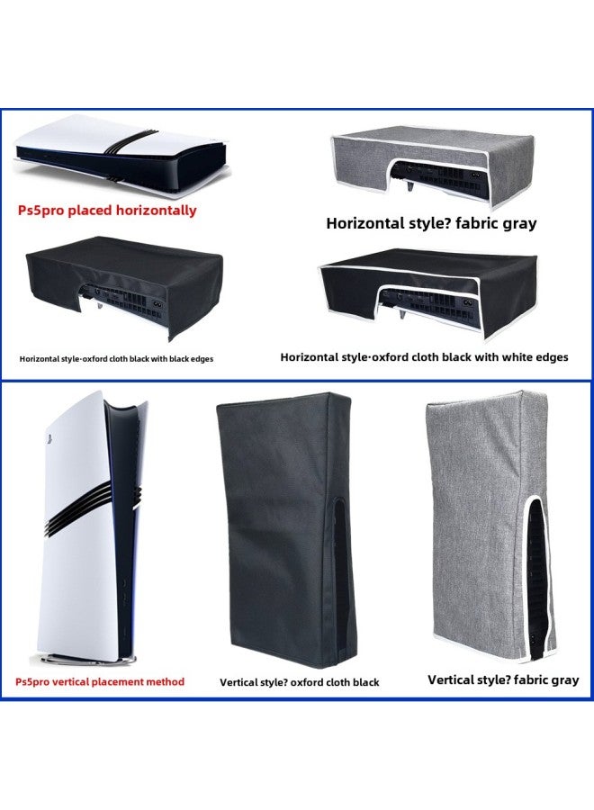 For Sony PS5 Pro Dust Cover 2024 Edition PRO Digital Edition Optical Drive Edition Game Console Dust Cover Protective Cover-Product Color:Ps5 Pro 2024 Horizontally Black With White Edges - Image 5