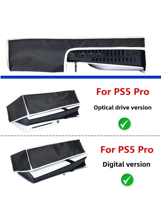 For Sony PS5 Pro Dust Cover 2024 Edition PRO Digital Edition Optical Drive Edition Game Console Dust Cover Protective Cover-Product Color:Ps5 Pro 2024 Horizontally Black With White Edges - Image 4