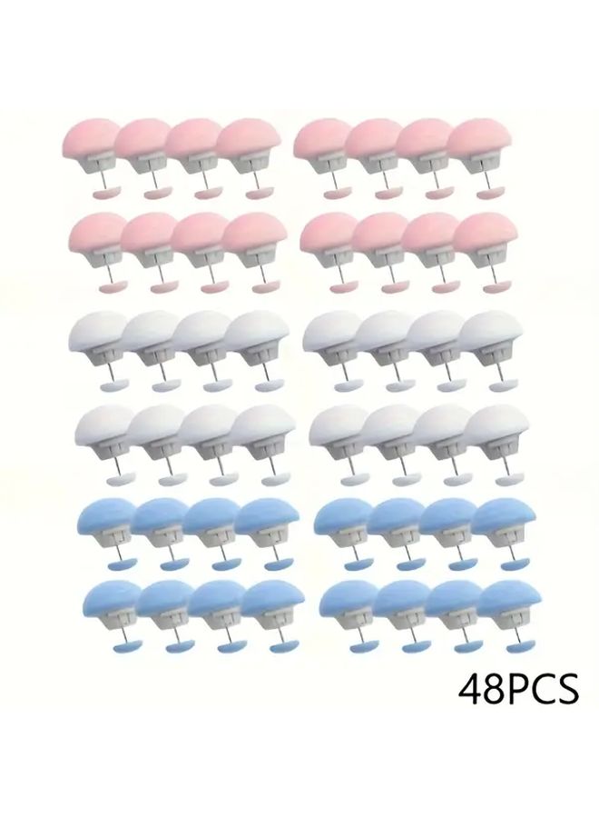 48 Pcs Non Slip Reusable Fabric Clips Durable Nylon Invisible Removable Bedding Organizer Accessories - Image 1