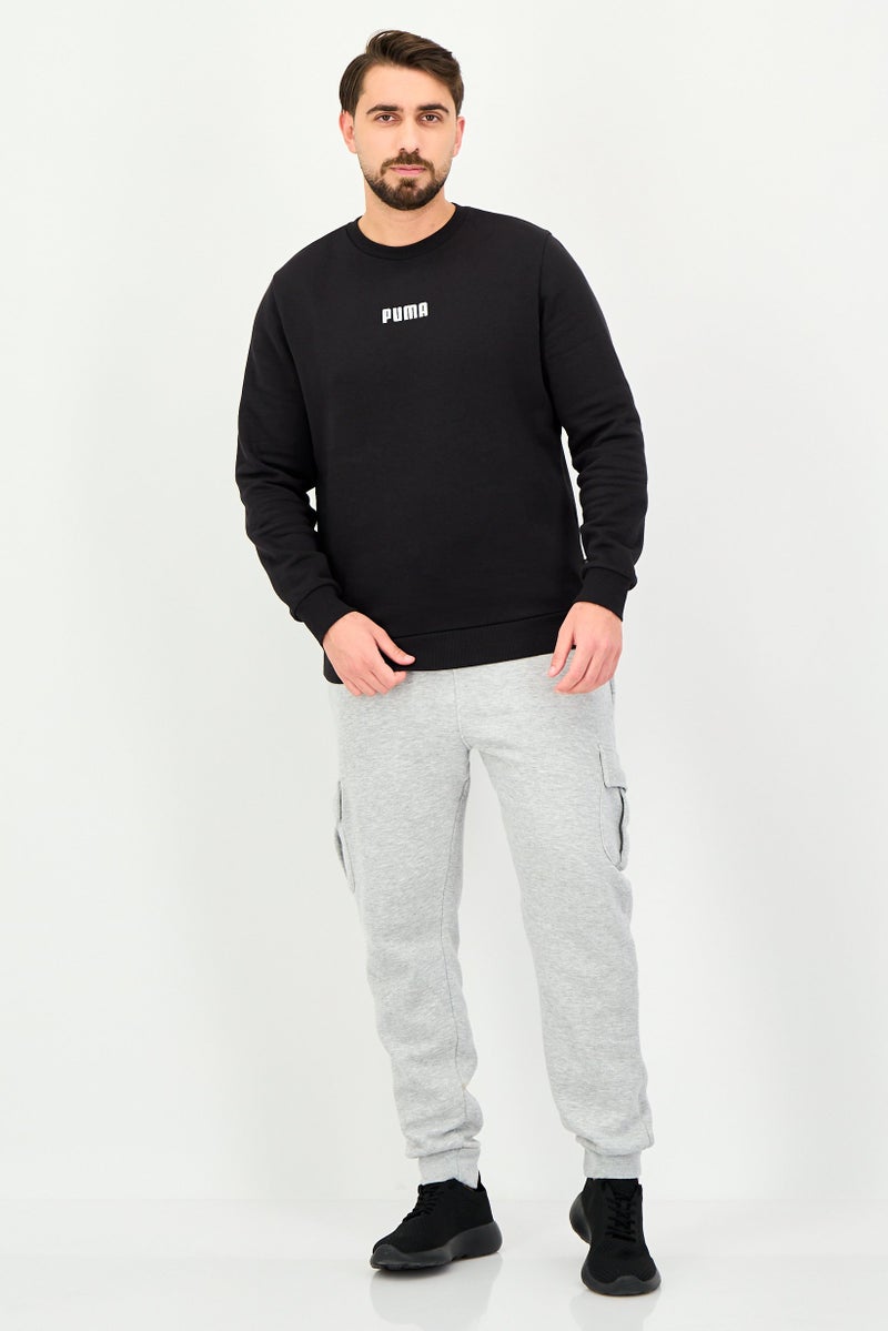 PUMA Men Asia Fit Long Sleeve Outdoor Sweatshirt, Black - Image 3