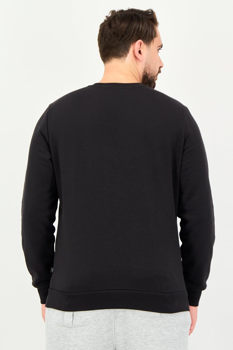 PUMA Men Asia Fit Long Sleeve Outdoor Sweatshirt, Black - Image 4