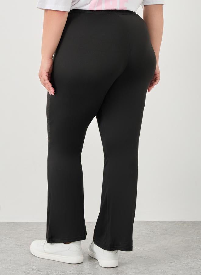 Styli Plus Flared Leggings with Elastic Waist - Image 4