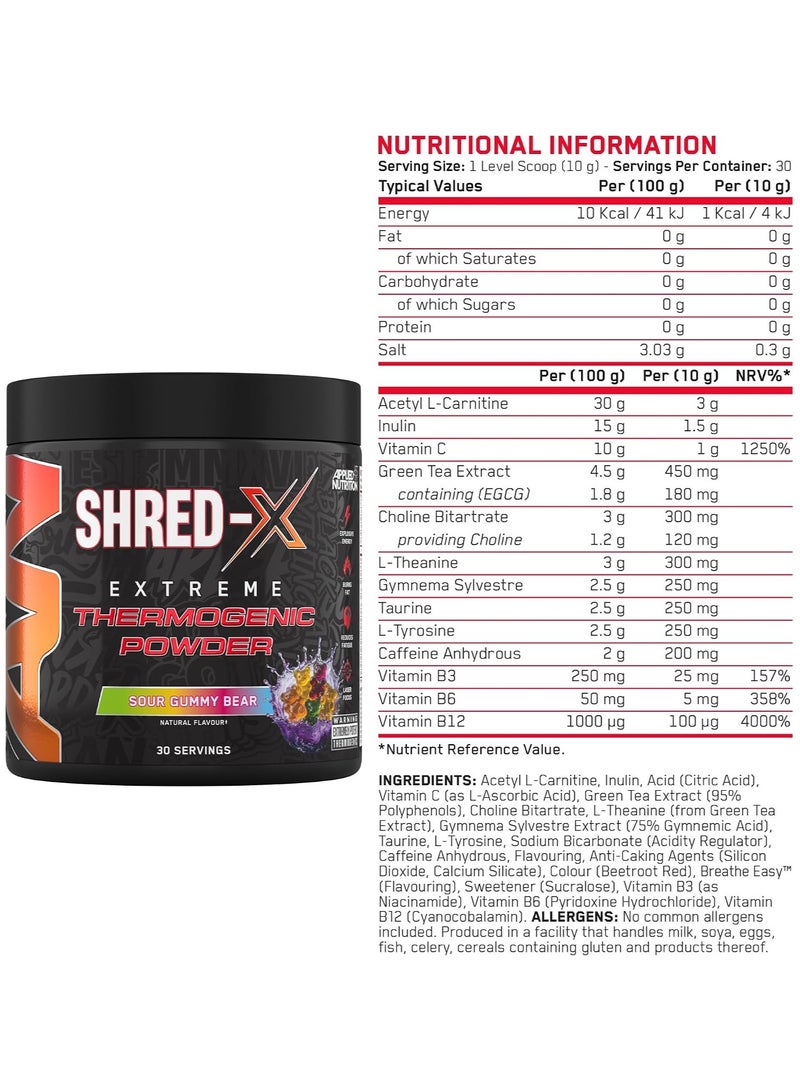 Applied Nutrition Shred X Fat Burner - Sour Gummy Bear - 30SER - Image 4