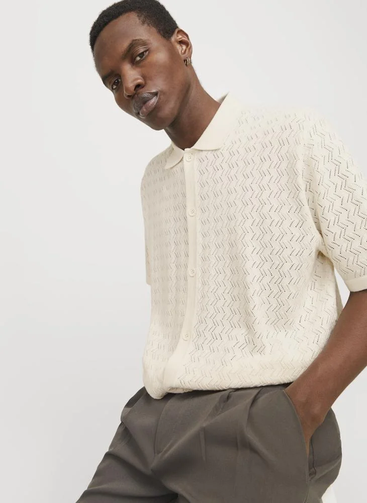 JACK & JONES  Casual Knitted Polo for Men | Best Price UAE