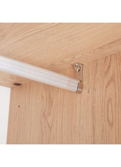 DANUBE HOME Cardano 4 Door Wardrobe With 2 Mirrors Sturdy Closet Clothes Storage Cupboard Modern Design Space Saving Swing Door Cabinet For Bedroom L181.6Xw59.6Xh216Cm - Natural Oak/Champagne  - Image 3