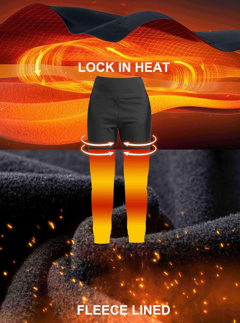 SANTINY Women's Fleece Lined Joggers Water Resistant High Waisted Thermal Sweatpants Winter Pants Hiking Running Pockets(Wine_S) - Image 5