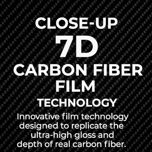 RockRose 7D Super Glossy Black Carbon Fiber Vinyl Wrap - Anti-Wrinkle, Air Release Automotive Wrap - DIY Decals Self Adhesive Car Sticker for Interior/Exterior - Size 2FT x 5FT - Image 2