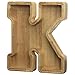 AORCMITN Extra Large Wooden Letter Coin Piggy Bank for Boys Girls Kids Toddler Alphabet K Money Bank InitialK12 - Image 2