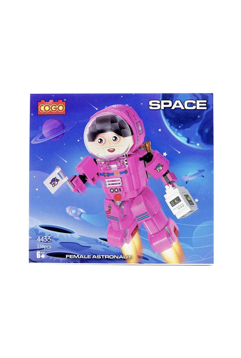 Cogo Female Astronaut Space Building Blocks Puzzle Set