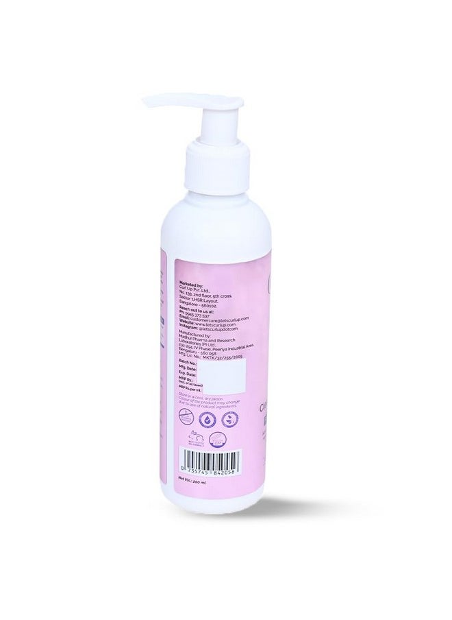 Curl Up Cowash Cleansing Conditioner, Mild 2 In 1 Shampoo & Conditioner, For Dry Frizzy, Wavy & Curly Hair, Sulphate Paraben And Silicone Free - 200 Millilitre - Fruity  - Image 5