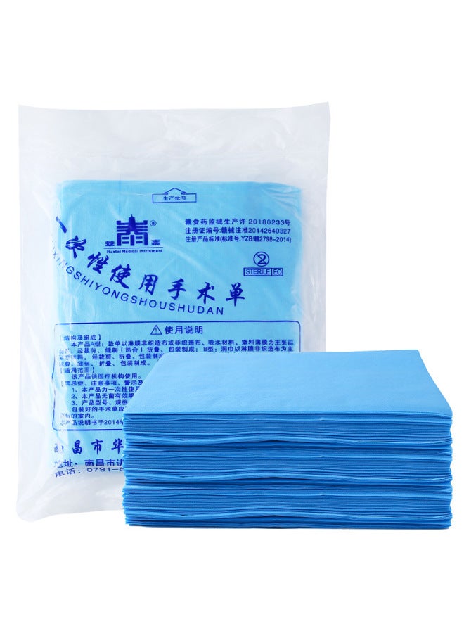 Disposable Bed Sheet Non-woven Beauty Salon Waterproof And Oil-proof Sterile Single Care Pad Thickened Pad Single Independent Pack-Color:Blue-Specifications:Width 80cm X Length 120cm 5 ] - Image 4