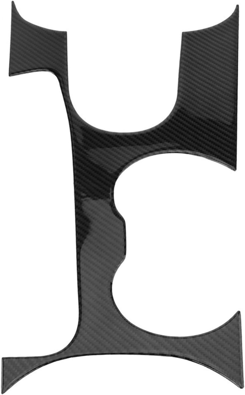QASULER Carbon Fiber Gear Box & Water Cup Holder Trim for Mustang - Image 1