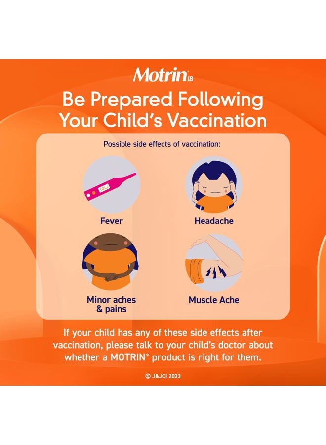 Motrin Children's Dye-Free Ibuprofen Chewable Tablets for Pain & Fever, Grape, 24 Count - Image 5