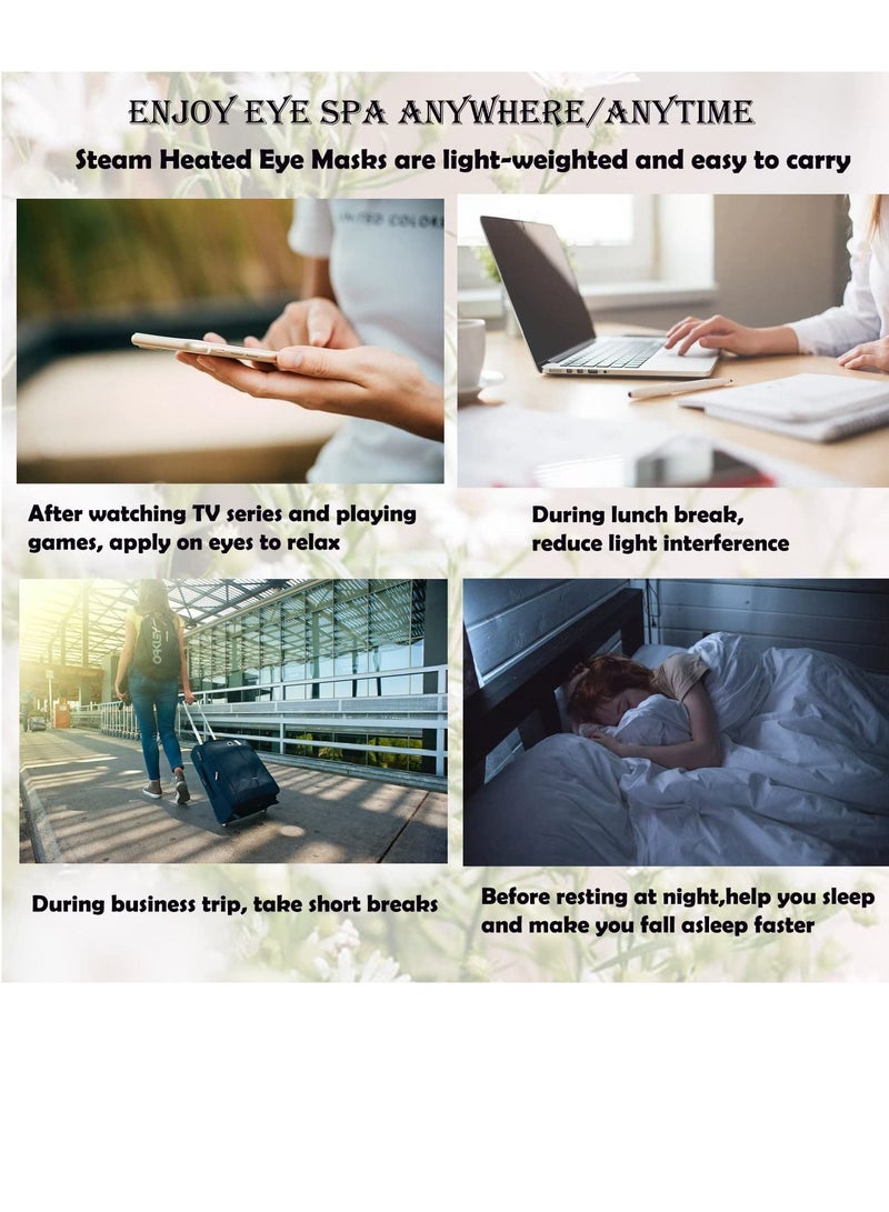 SYOSI Steam Eye Mask, 10 Packs Hot Steam Eye SPA Mask - Image 3