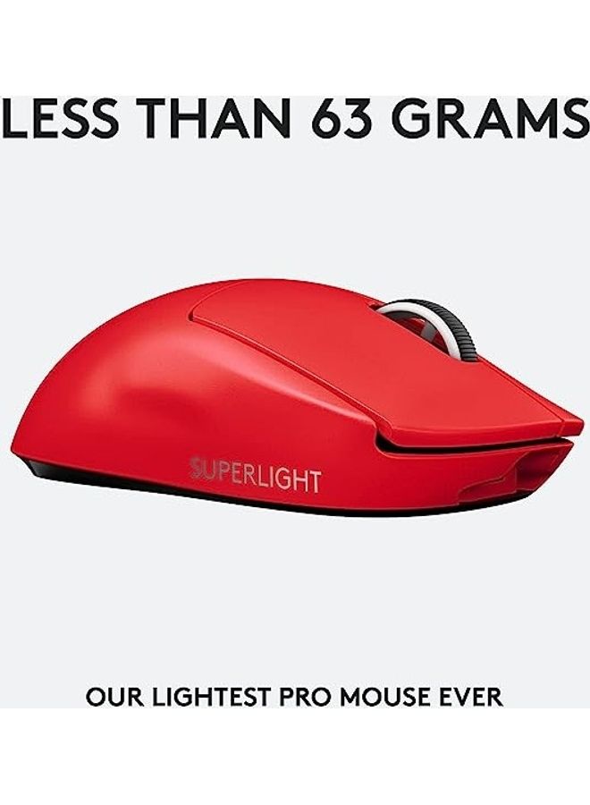 Logitech G Pro X Superlight Wireless Gaming Mouse - Red - Image 2