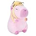 CHDBLOCK Capybara Plush Toy 9 Inch Kawaii Capibara Stuffed Animal with Bee Backpack Cute Pink Capybara Plushie Doll Pillow for Kids and Adults - Image 3