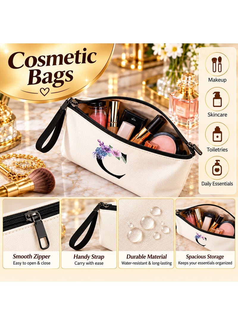 برينت شوب فور مي مجموعة هدايا (حرف مزين بالزهور): حقيبة تسوق (Tote Bag) + حقيبة صغيرة (Pouch) + علبة مجوهرات (3 في 1) - Image 5