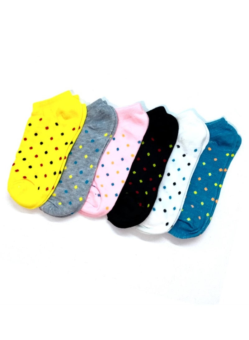 Bundle of 6 multicolor low cut sport women socks 