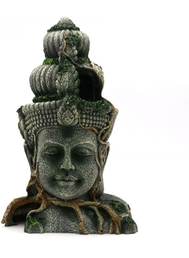 تمثال بوذا زينة حوض السمك الراتنج حوض السمك اكسسوارات الحيوانات الأليفة ديكور المناظر الطبيعية - Image 1