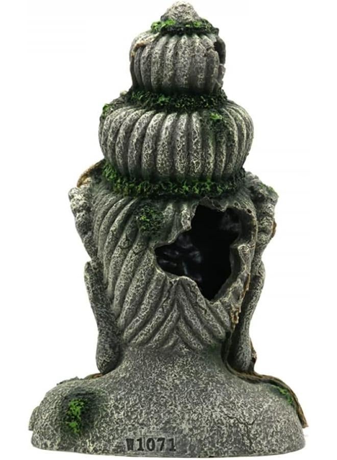 تمثال بوذا زينة حوض السمك الراتنج حوض السمك اكسسوارات الحيوانات الأليفة ديكور المناظر الطبيعية - Image 3