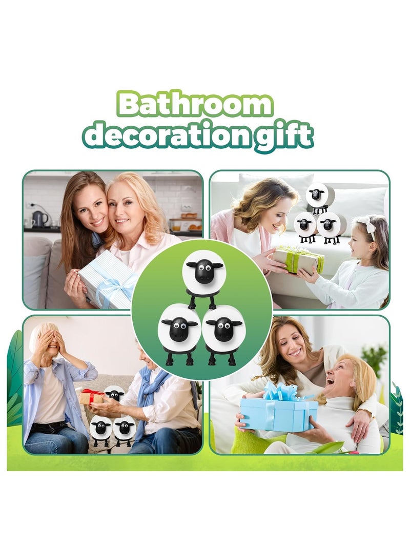 Sheep Toilet Paper Roll Holder, Tissue Paper Storage Stand, 3D Printed Black Sheep Loo Roll Holder, Wall Mount Tissue Basket for Bathroom, Fun Housewarming Gift & Bathroom Decor (3) - Image 2