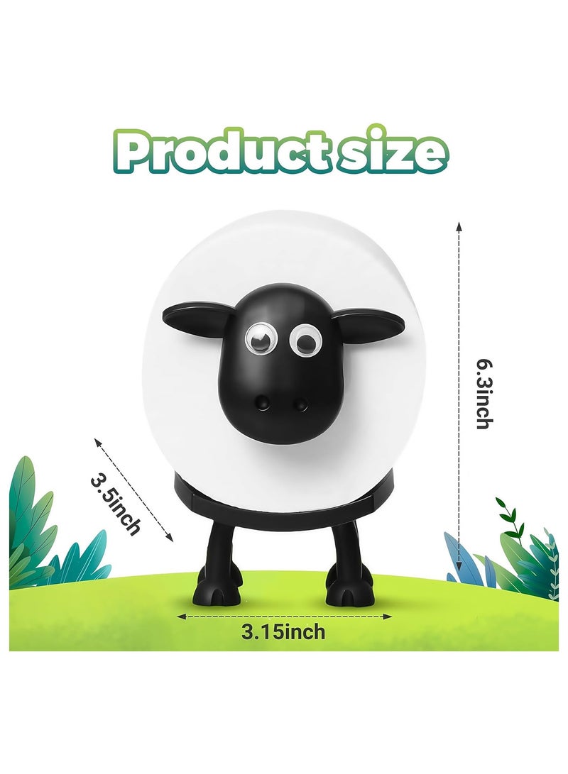 Sheep Toilet Paper Roll Holder, Tissue Paper Storage Stand, 3D Printed Black Sheep Loo Roll Holder, Wall Mount Tissue Basket for Bathroom, Fun Housewarming Gift & Bathroom Decor (3) - Image 5