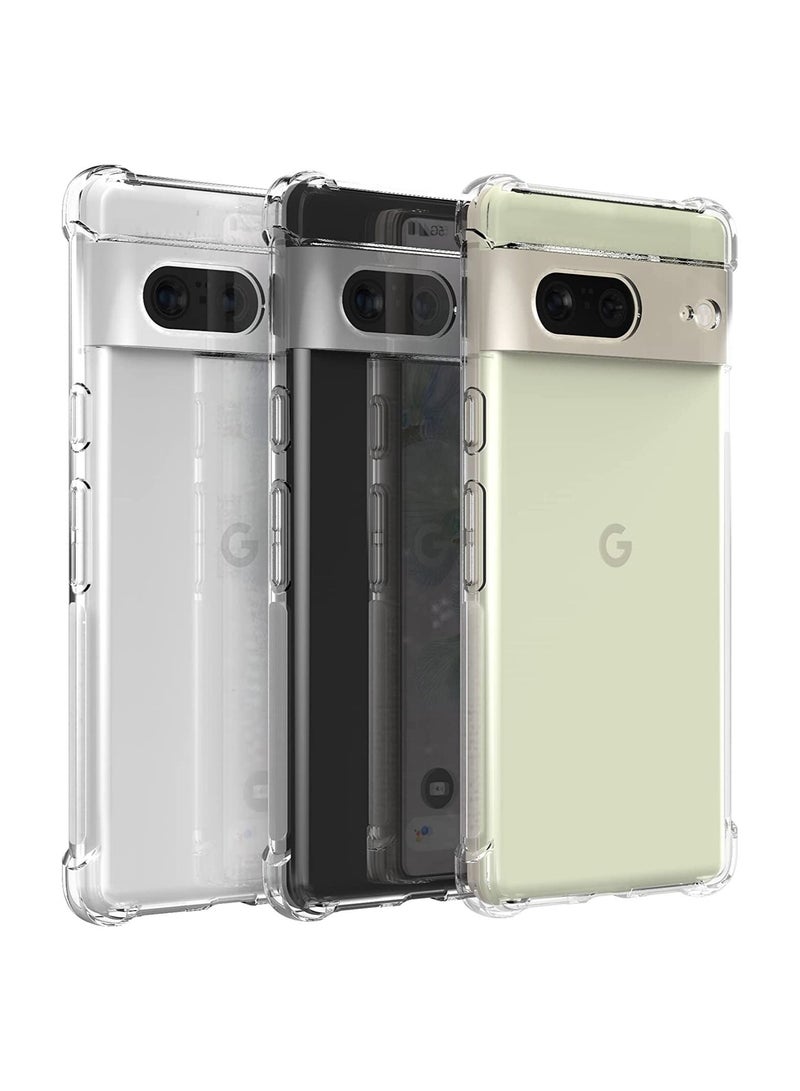 Google Pixel 7 Case Clear Cover with Reinforced Corner Bumper Slim Fit Shockproof Flexible TPU Phone Case for Pixel 7  - Image 3