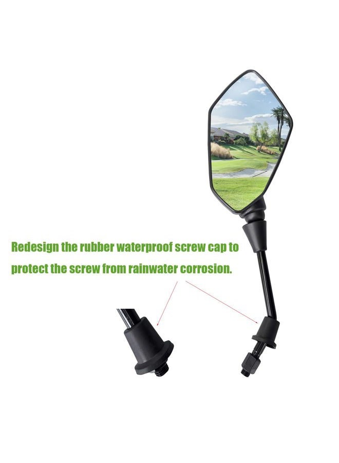 Mamiko Universal Motorcycle Rear View Mirrors for M8 M10 Threaded Bolt Double Take Mirror Mount Compatible with Motorcycle Scooter Moped Polaris Sportsman Honda ATV Dirt Bike Cruiser - Image 5