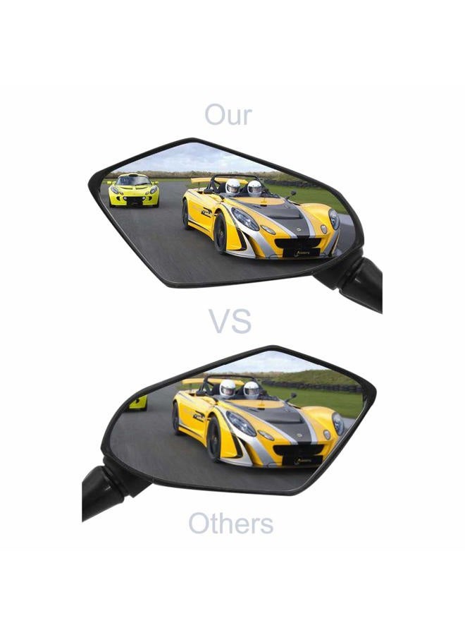 Mamiko Universal Motorcycle Rear View Mirrors for M8 M10 Threaded Bolt Double Take Mirror Mount Compatible with Motorcycle Scooter Moped Polaris Sportsman Honda ATV Dirt Bike Cruiser - Image 2