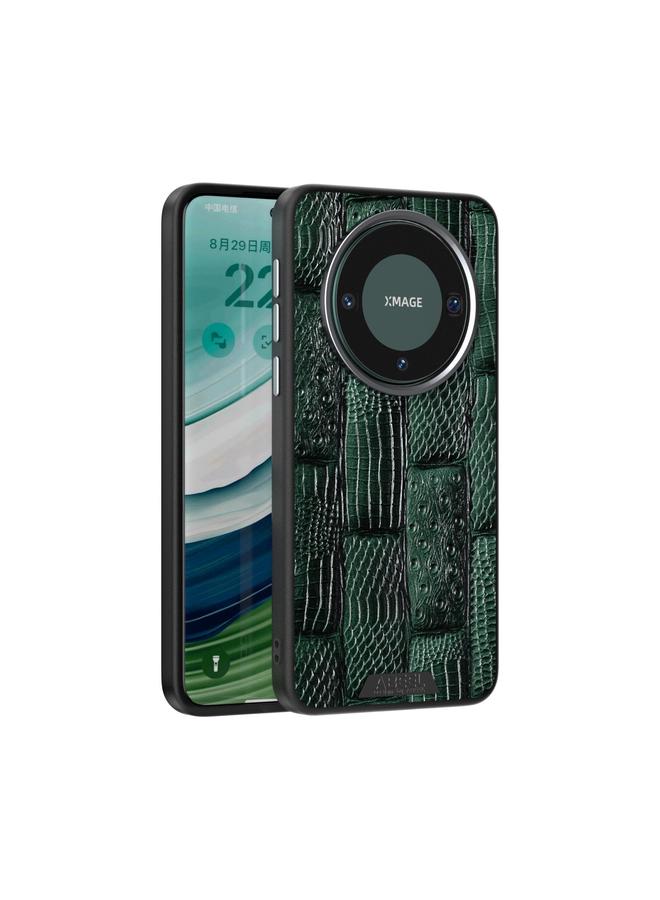 Zaboon Case For Huawei Mate 60 Pro / 60 Pro+ ABEEL Beast Pattern 6D Micro-Embossed MagSafe Genuine Leather Phone Case  - Image 1