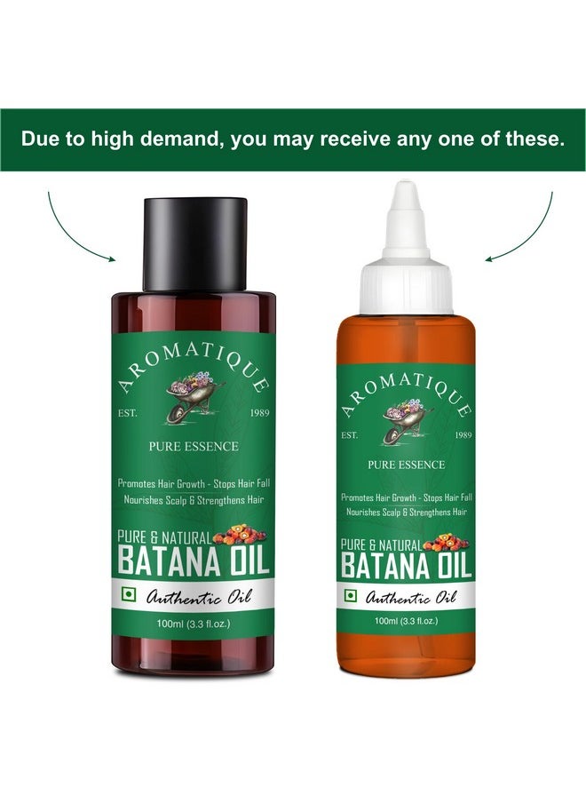 AROMATIQUE - Batana Oil - Pure Batana Oil For Hair Growth By Dr Sebi Sourced From Honduras, Batana Oil Cold Pressed, Derived From Palm Nut Oil For Hair & Skin (100 Ml) - Image 1