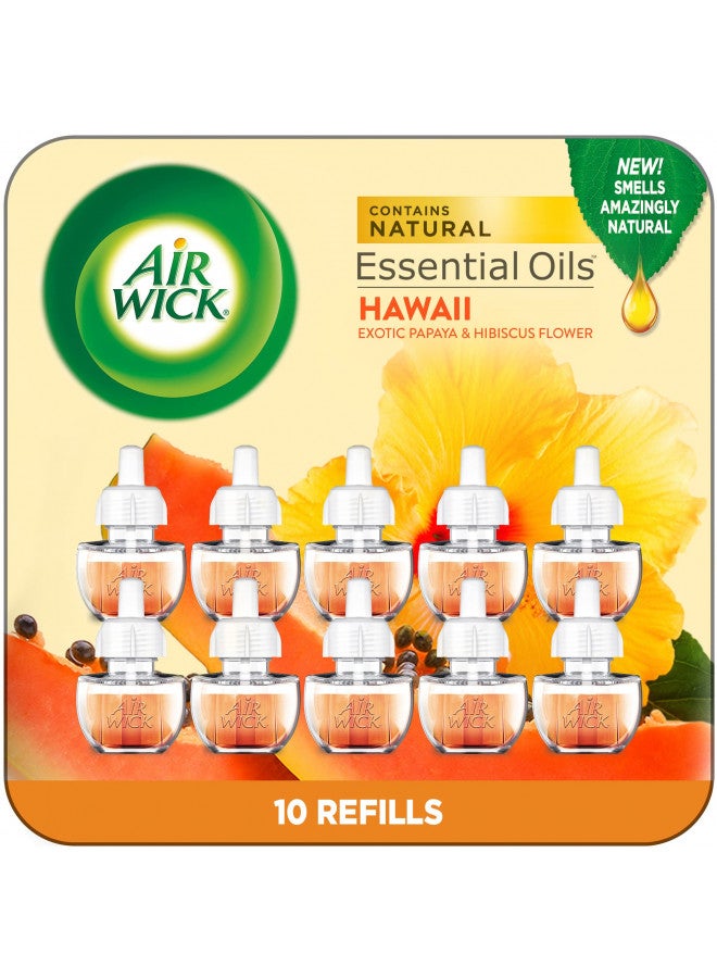 Air Wick Air Wick Plug in Scented Oil Refill, 10ct, Hawaii, Air Freshener, Eco Friendly, Essential Oils - Image 1