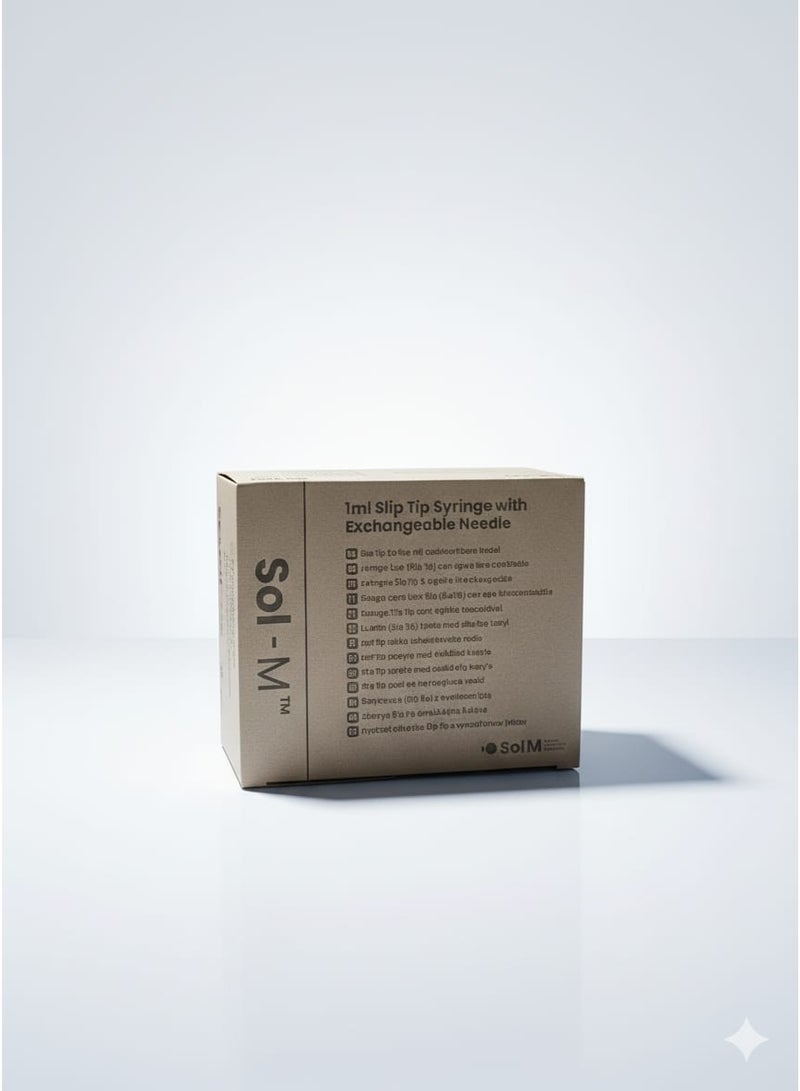 سول ملينيوم عدد 100 سرنجة طبية مقاس 1 مل مع إبره - Image 4