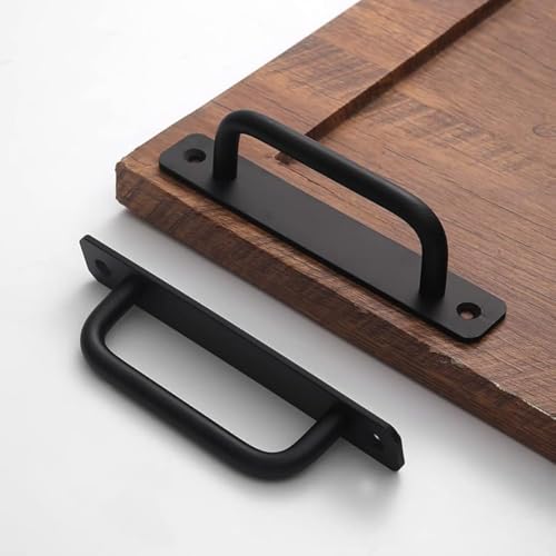 Westablize 2 Pack 5 Inch 128 mm Matte Black Cabinet Handles Aluminum Cabinet Pulls Drawer Pulls - Image 1