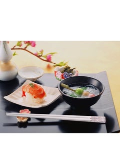 SYOSI Reusable Chopsticks, 5 Pairs Chopsticks Fiberglass Chop Sticks Dishwasher Safe Reusable Non-Slip Chop Sticks 9.5 Inches Sakura Amber Japanese Chinese Style Colourful Chopstick Family Multipack  - Image 3