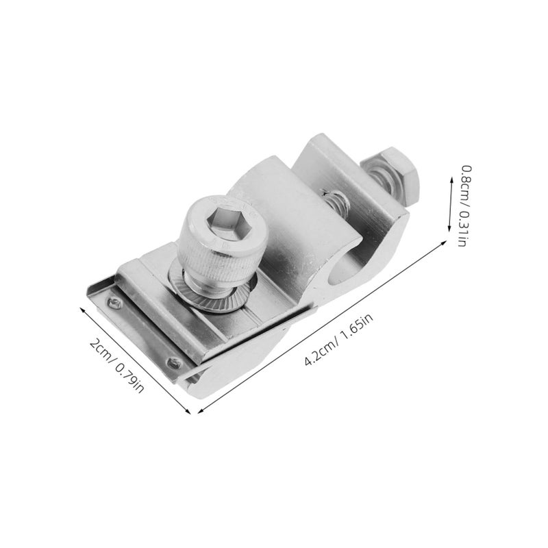 4 Pcs Solar Grounding Lug Aluminum End Clamp For Copper Earth Wire Weather Resistant Grounding Clip Bracket For RV Roof Boat Solar Panel Array Installation - Image 3