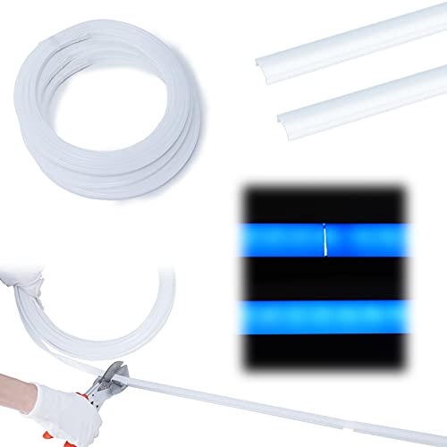 Muzata 3PACK 33FT/10M Continuous Milky White LED Cover Tape Light Seamless Plastic for U1SW U Shape Anti-UV Channel LC03 WW (ONLY Cover No Aluminum LED Channel Included) - Image 1