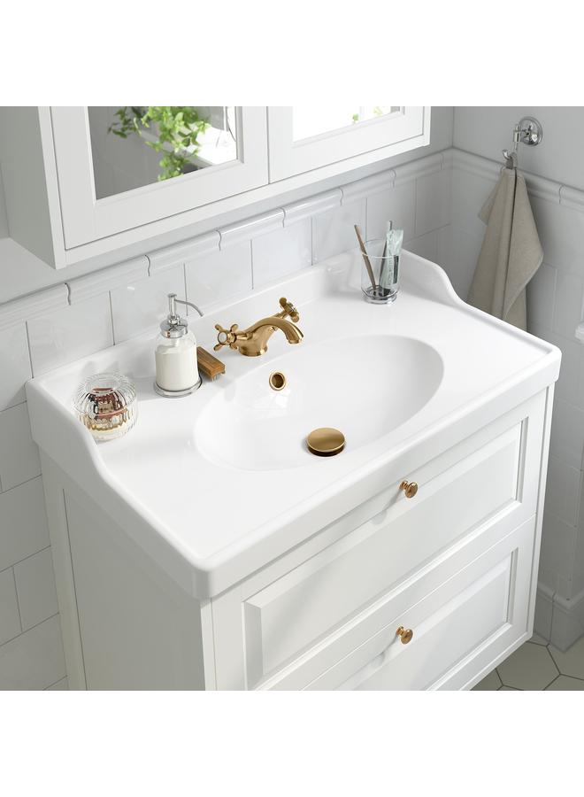 Zaboon Wash-basin mixer tap, brass-colour - Image 2