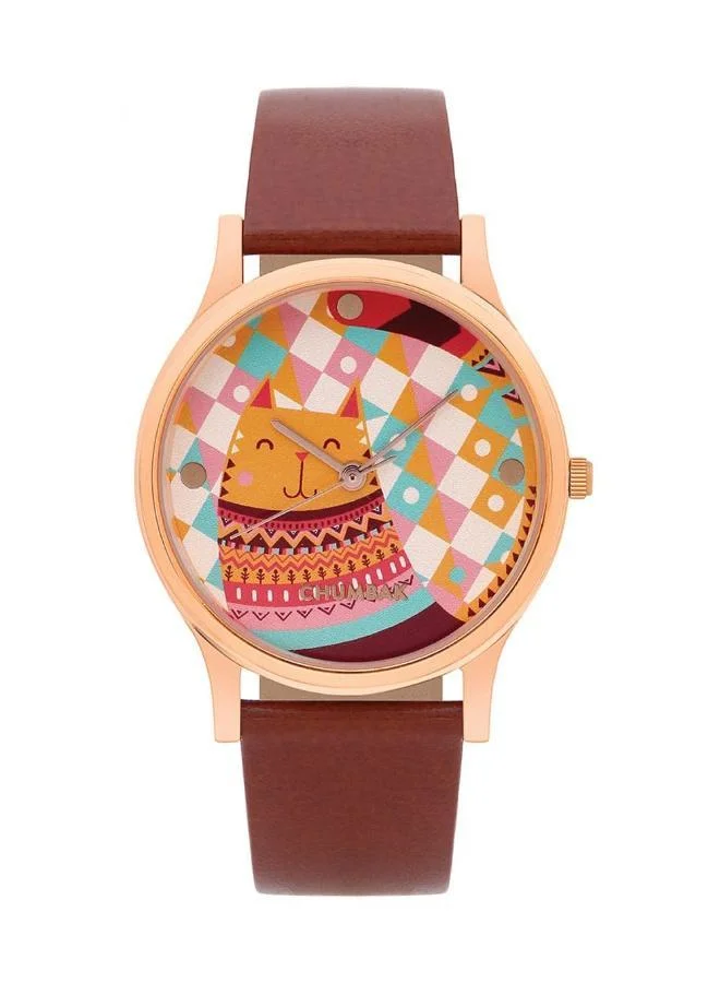 TEAL by Chumbak Aztec Cats Wrist Watch