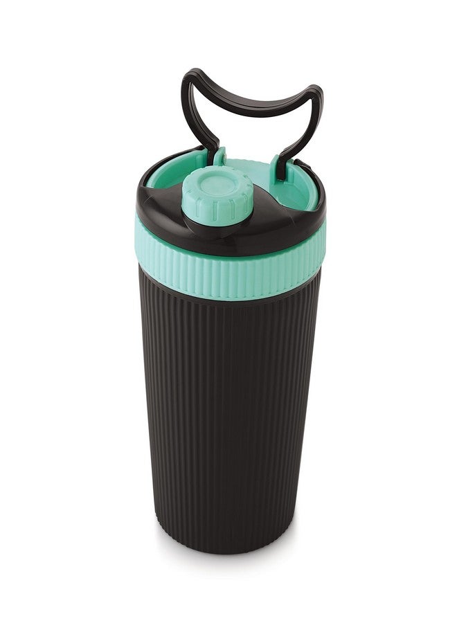 TeDeMel TeDeMel Stainless Steel Airtight Leakproof Insulated Protein Shaker Bottle with Blender Spring for Preworkout & Gym (BLUE)  - Image 1