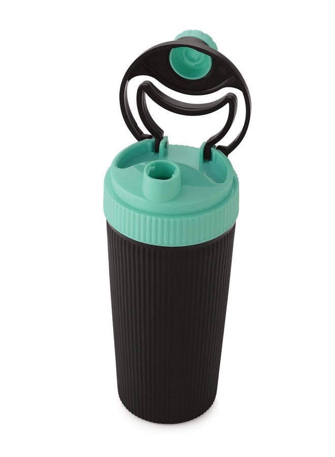 TeDeMel TeDeMel Stainless Steel Airtight Leakproof Insulated Protein Shaker Bottle with Blender Spring for Preworkout & Gym (BLUE)  - Image 2
