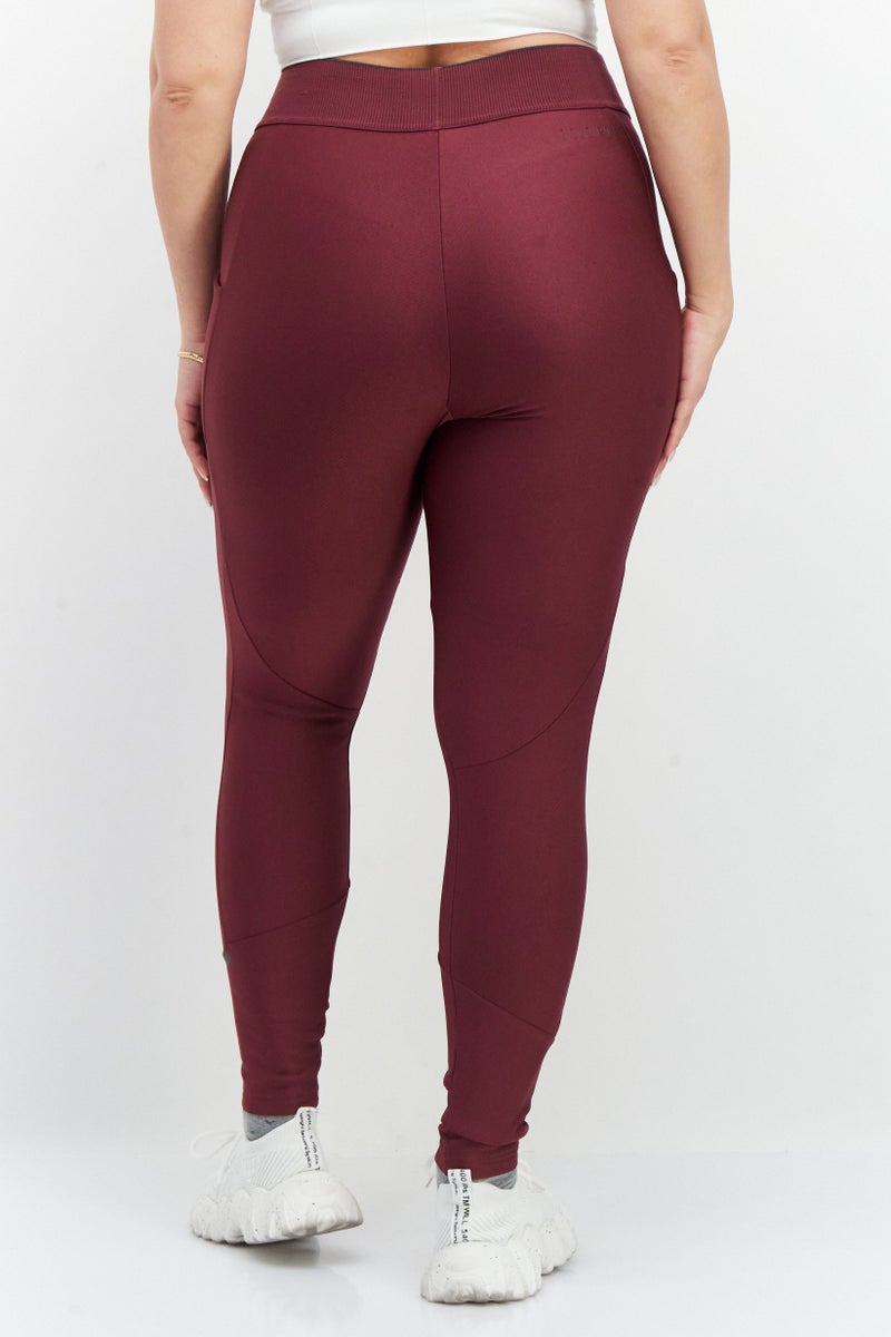 Adidas Women Sportswear Fit Training Leggings, Maroon - Image 4