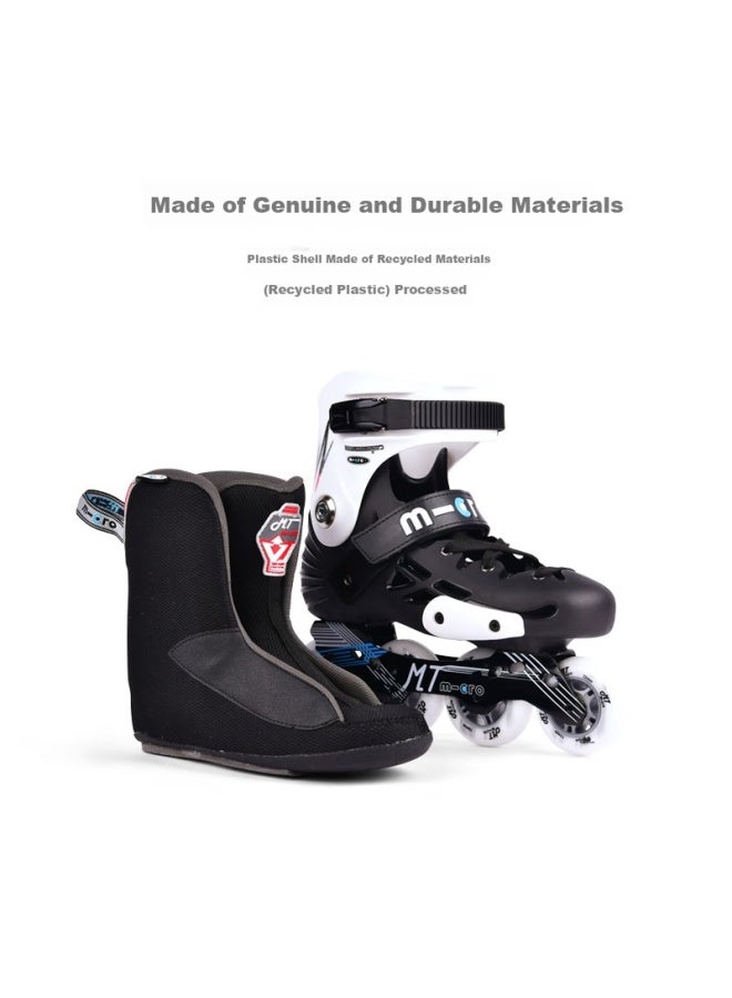 M-Cro Micro Maiguo Roller Skates, Adult Inline Skates, Dry Ice Skates, Single Row Beginner Roller Skates For Men And Women, Mt Black, Size 43 - Image 1